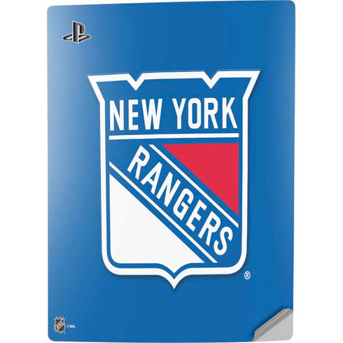 NHL New York Rangers Solid Background PS5 Digital Edition Console Skin