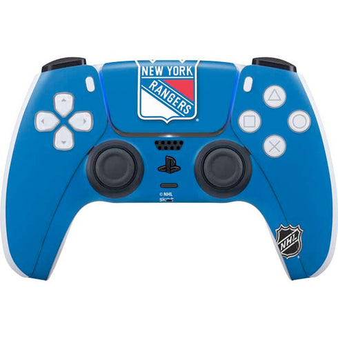 NHL New York Rangers Solid Background PS5 Controller Skin