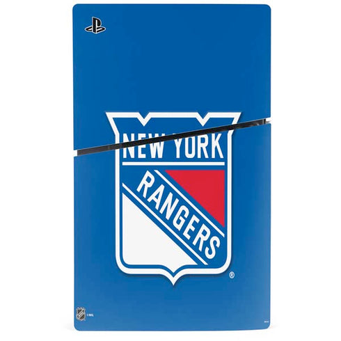NHL New York Rangers Solid Background PS5 Slim Digital Edition Bundle Skin