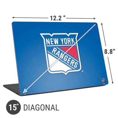 NHL New York Rangers Solid Background Universal Laptop 15in (12.2 x 8.8in) Skin