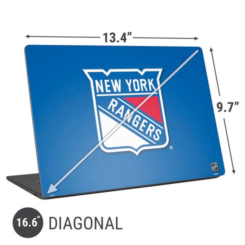 NHL New York Rangers Solid Background Universal Laptop 16.6in (13.4 x 9.7in) Skin