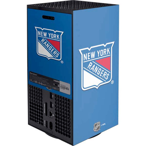 NHL New York Rangers Solid Background Xbox Series X Console Skin