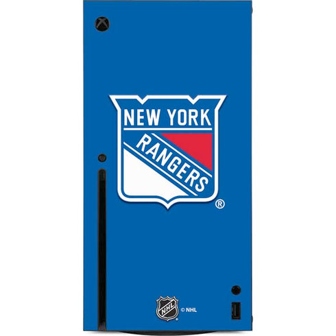 NHL New York Rangers Solid Background Xbox Series X Console Skin