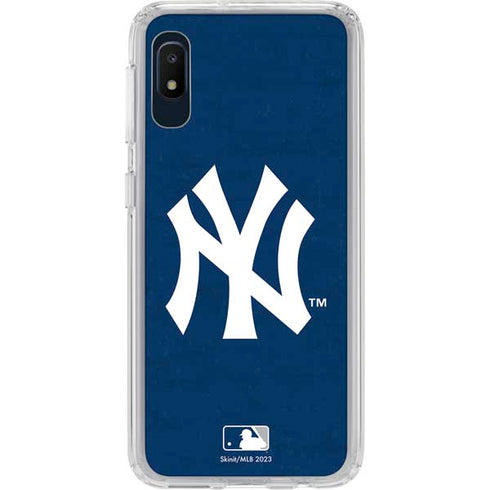 MLB New York Yankees - Solid Distressed Galaxy A10e Clear Case