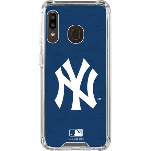 MLB New York Yankees - Solid Distressed Galaxy A30 Clear Case