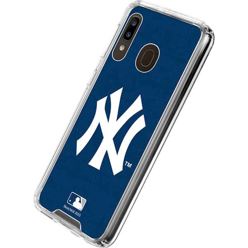 MLB New York Yankees - Solid Distressed Galaxy A30 Clear Case