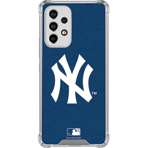 MLB New York Yankees - Solid Distressed Galaxy A33 5G Clear Case
