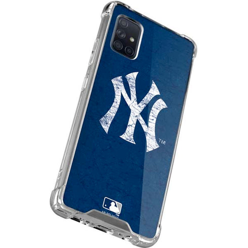 MLB New York Yankees - Solid Distressed Galaxy A51 5G Clear Case