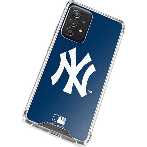 MLB New York Yankees - Solid Distressed Galaxy A52 5G Clear Case