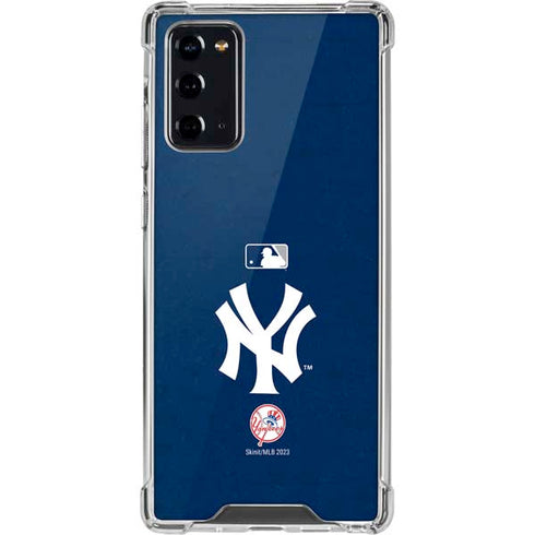 MLB New York Yankees - Solid Distressed Galaxy Note20 5G Clear Case