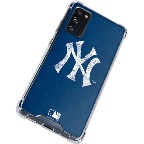 MLB New York Yankees - Solid Distressed Galaxy S20 FE Clear Case