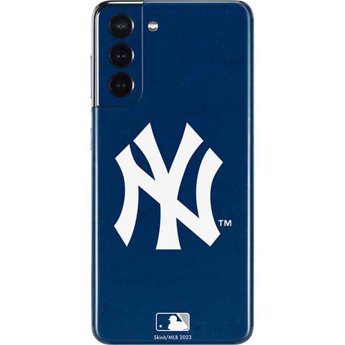 MLB New York Yankees - Solid Distressed Galaxy S21 5G Skin