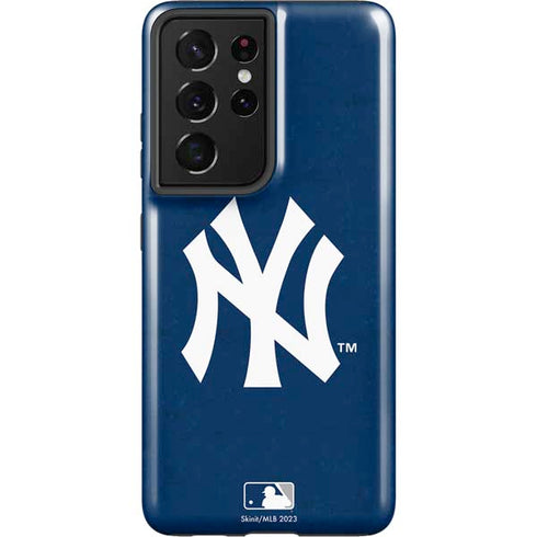MLB New York Yankees - Solid Distressed Galaxy S21 Ultra 5G Pro Case