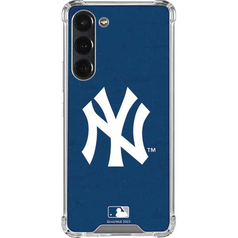 MLB New York Yankees - Solid Distressed Galaxy S23 Plus Clear Case