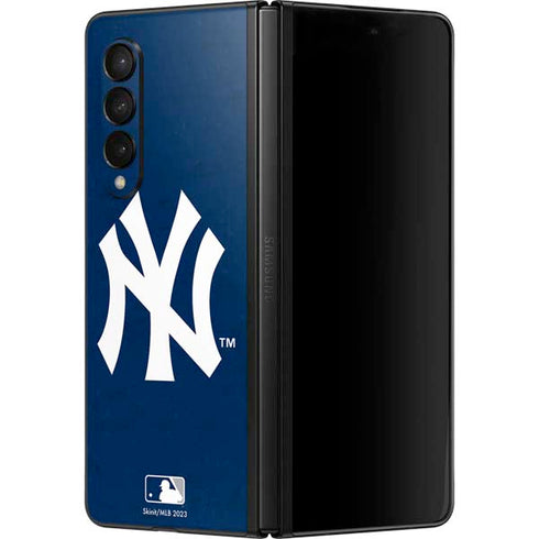MLB New York Yankees - Solid Distressed Galaxy Z Fold3 5G Skin