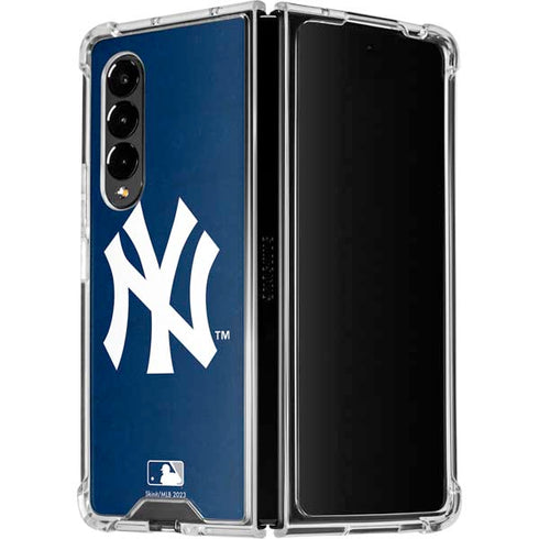MLB New York Yankees - Solid Distressed Galaxy Z Fold4 5G Clear Case