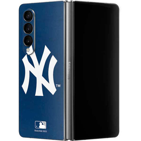 MLB New York Yankees - Solid Distressed Galaxy Z Fold4 5G Skin