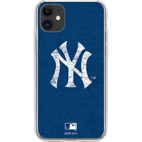 MLB New York Yankees - Solid Distressed iPhone 11 Clear Case