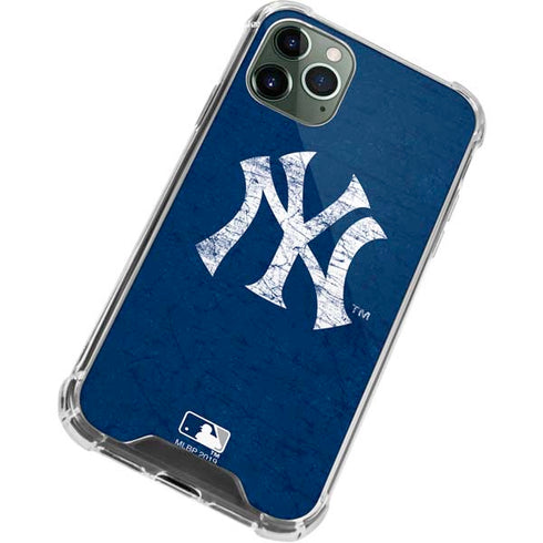 MLB New York Yankees - Solid Distressed iPhone 11 Pro Max Clear Case