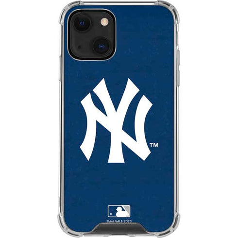 MLB New York Yankees - Solid Distressed iPhone 14 Clear Case