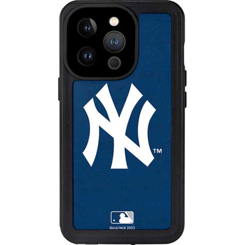 MLB New York Yankees - Solid Distressed iPhone 14 Pro Waterproof Case