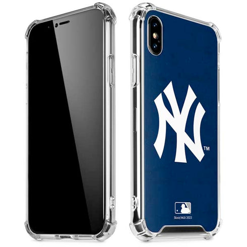 MLB New York Yankees - Solid Distressed iPhone XS Max Clear Case