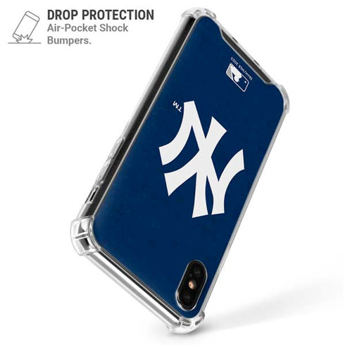 MLB New York Yankees - Solid Distressed iPhone XS Max Clear Case