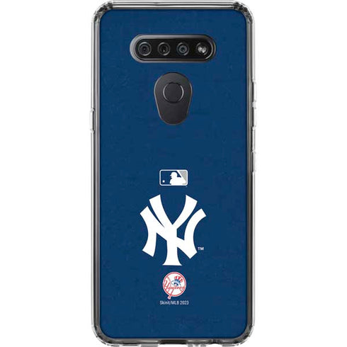MLB New York Yankees - Solid Distressed LG K51/Q51 Clear Case