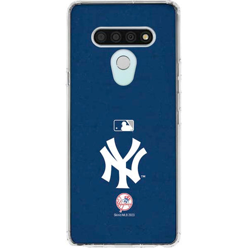 MLB New York Yankees - Solid Distressed LG Stylo 6 Clear Case