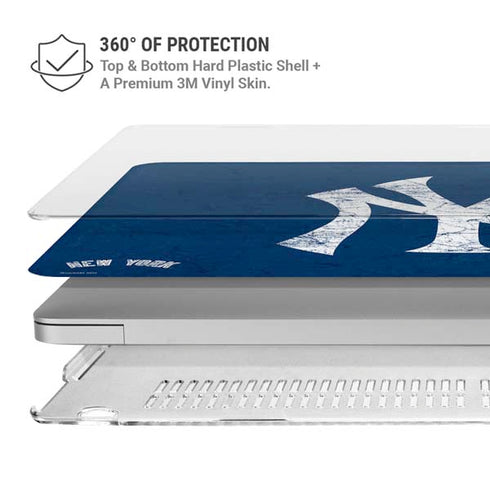 MLB New York Yankees - Solid Distressed MacBook Air 13in M1 (2021) Case plus Skin