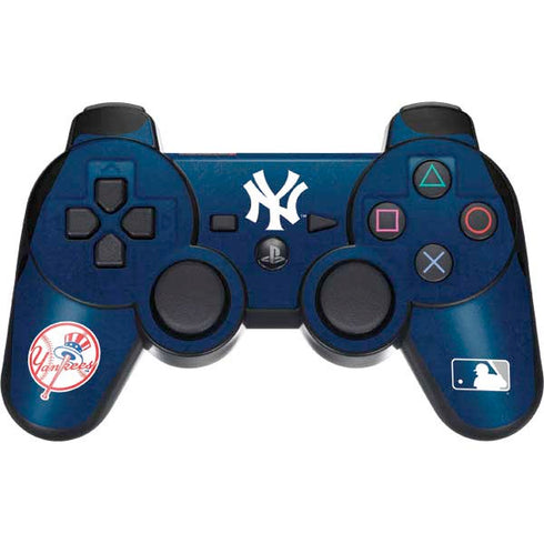 MLB New York Yankees - Solid Distressed PS3 Dual Shock wireless controller Skin