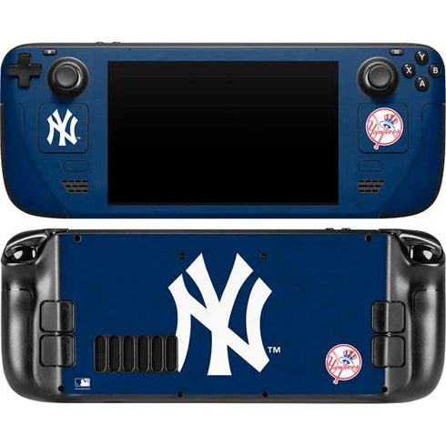 MLB New York Yankees - Solid Distressed Steam Deck Handheld Gaming Computer Skin