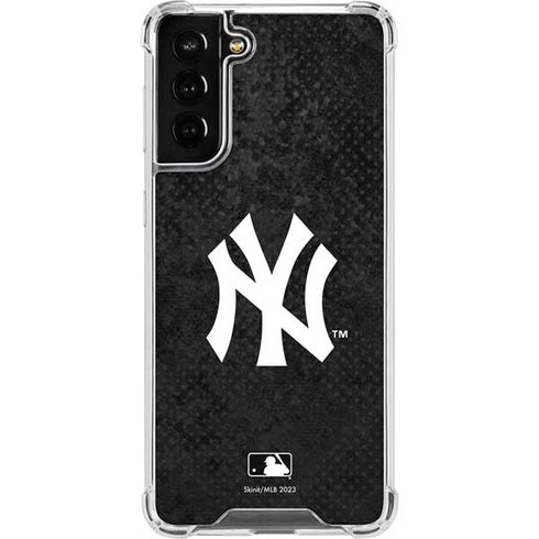 MLB New York Yankees Dark Wash Galaxy S21 FE Clear Case