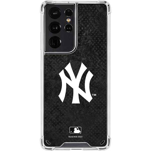 MLB New York Yankees Dark Wash Galaxy S21 Ultra 5G Clear Case