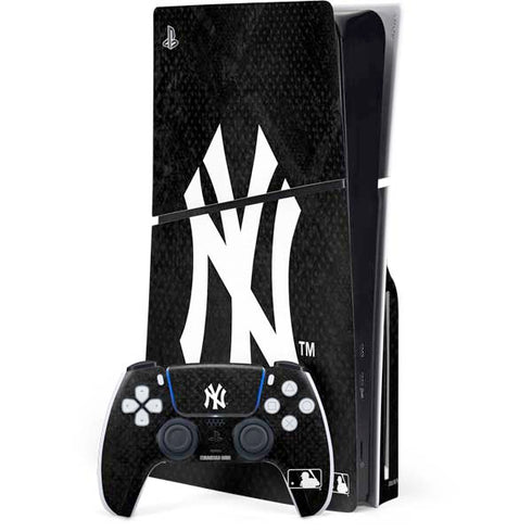MLB New York Yankees Dark Wash PS5 Slim Disk Bundle Skin