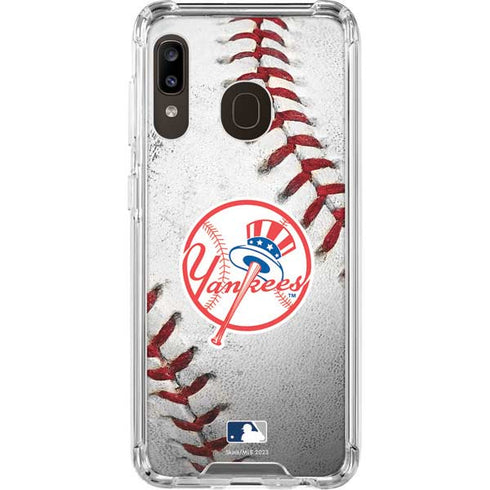 MLB New York Yankees Game Ball Galaxy A30 Clear Case