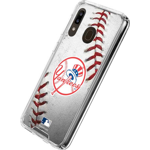 MLB New York Yankees Game Ball Galaxy A30 Clear Case