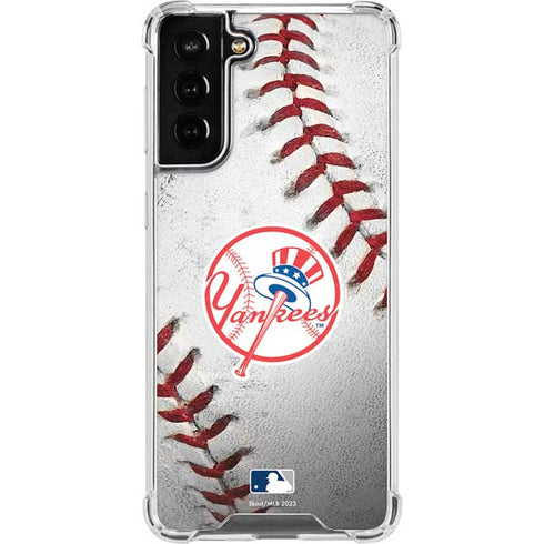 MLB New York Yankees Game Ball Galaxy S21 FE Clear Case