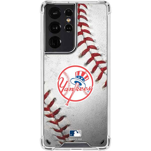 MLB New York Yankees Game Ball Galaxy S21 Ultra 5G Clear Case
