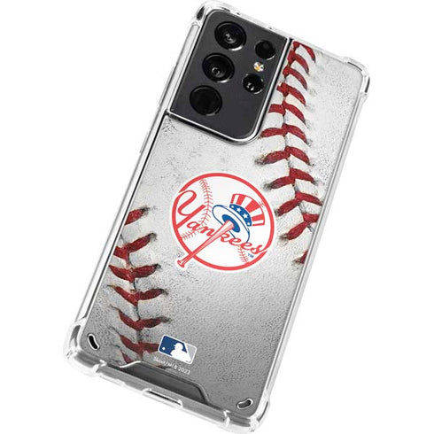 MLB New York Yankees Game Ball Galaxy S21 Ultra 5G Clear Case