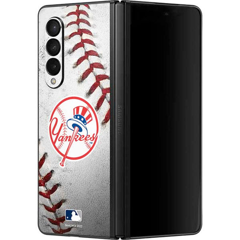 MLB New York Yankees Game Ball Galaxy Z Fold3 5G Skin