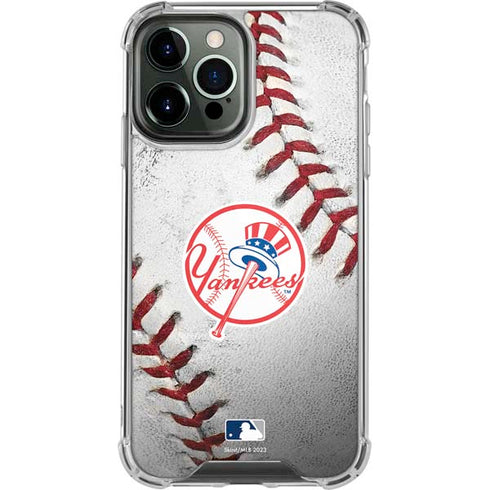 MLB New York Yankees Game Ball iPhone 15 Pro Max Clear Case