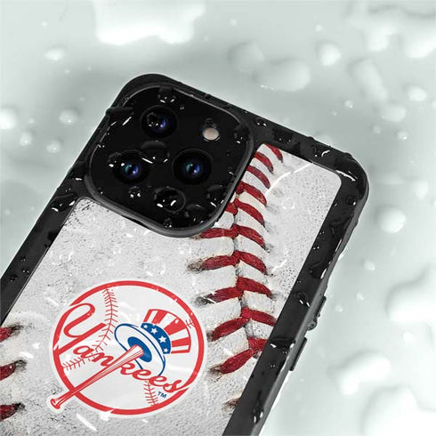 MLB New York Yankees Game Ball iPhone 14 Pro Waterproof Case