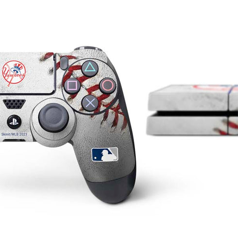 MLB New York Yankees Game Ball PS4 Console and Controller Bundle Skin