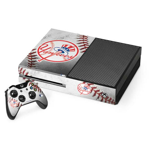MLB New York Yankees Game Ball Xbox One Console and Controller Bundle Skin