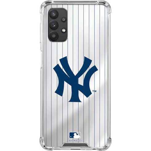 MLB New York Yankees Home Jersey Galaxy A32 5G Clear Case