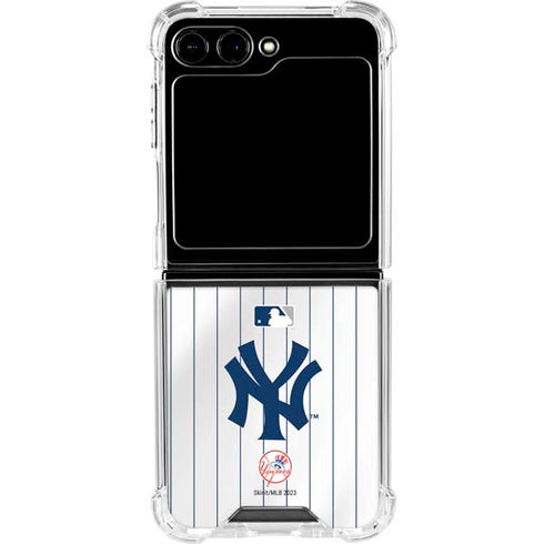 MLB New York Yankees Home Jersey Galaxy Z Flip5 5G Clear Case