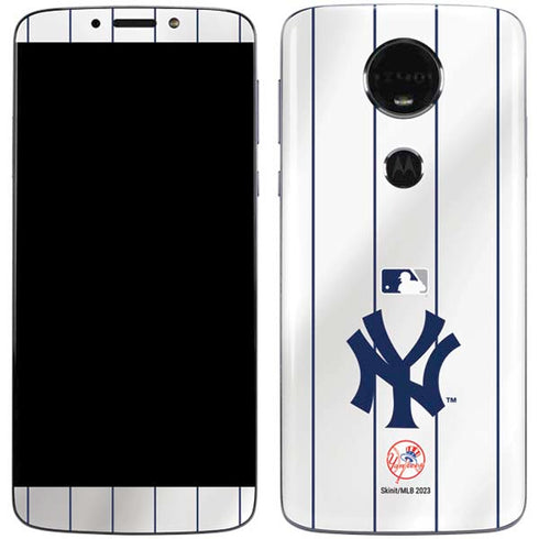 MLB New York Yankees Home Jersey Moto E5 Plus Skin