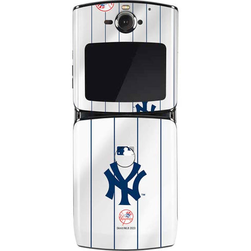 MLB New York Yankees Home Jersey Motorola RAZR Skin