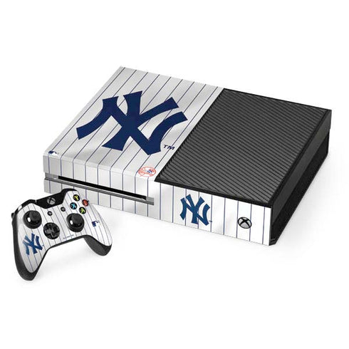 MLB New York Yankees Home Jersey Xbox One Console and Controller Bundle Skin
